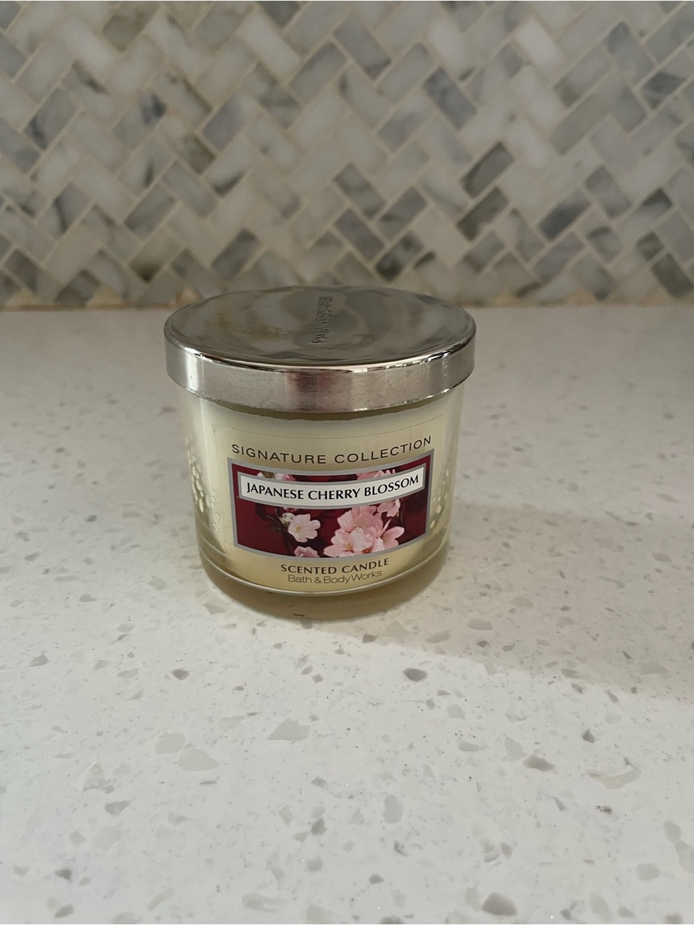 Bath & Body Works Japanese Cherry Blossom Candle Single Wick Jar 4 oz Mini NEW